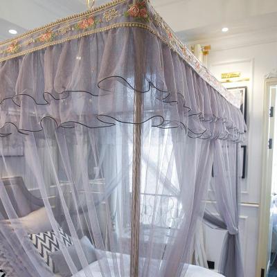 美帮汇蚊帐廷公主风支架卧室家用1.8m床幔欧式1.5米落地加密加厚纹帐