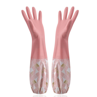 幻窕CA1155家务手套粉色橡胶均码国产1双装持久耐用防滑设计
