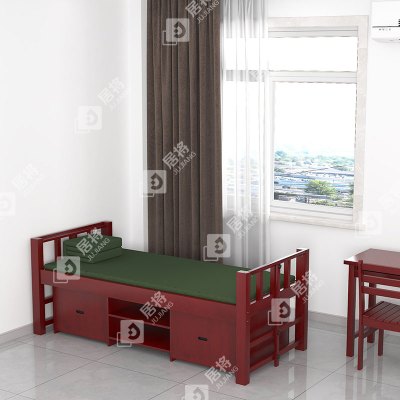 居将 JJ4011604 实木单人床公寓床宿舍床木质单人床含床下柜