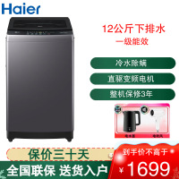 海尔(Haier)波轮洗衣机12公斤容量变频 全自动下排水1级能效 超净洗 玻璃盖 除菌螨 XQB120-BZ20L1