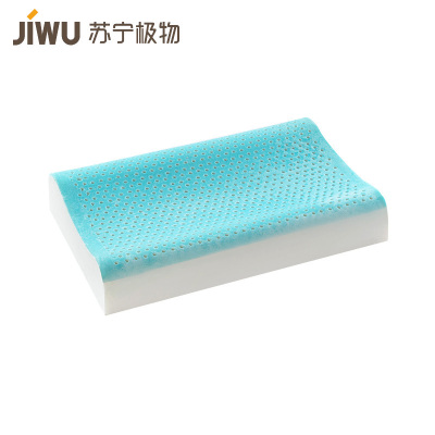 苏宁极物泰国天然乳胶枕凝胶枕护颈椎助睡眠清凉无压乳胶枕夏季枕头成人枕青少年枕头