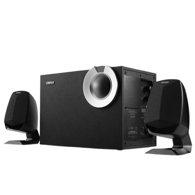 漫步者电脑音箱优质音效音质纯粹木质箱体布局简洁黑色R201BT