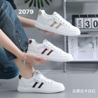 秋季新款透气ins韩版皮面鞋女学生街拍跑步运动休闲鞋_2_675