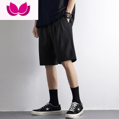七斓短裤男夏季休闲宽松篮球运动男士西装男生沙滩裤衩冰丝速干五分裤