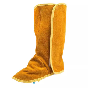 永满铁运 劳保牛皮护腿 黄色 双
