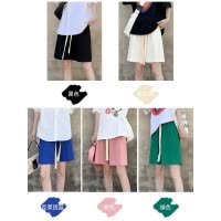 冰丝运动短裤女裤子夏季薄款宽松直筒显瘦高腰休闲百搭阔腿五分裤