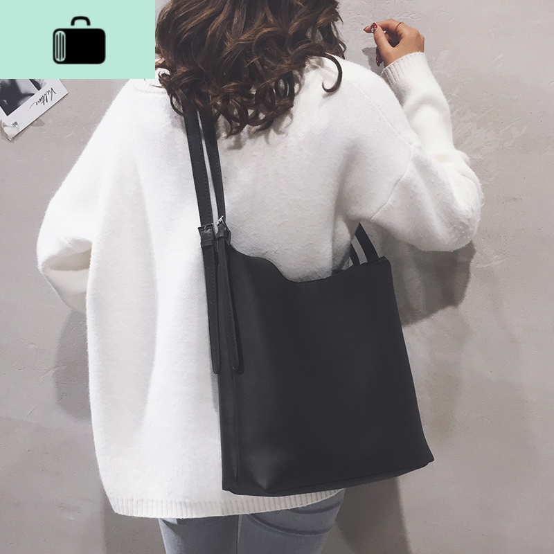 复古大包包女2020新款潮韩版休闲百搭托特包简约大容量单肩斜挎包NEW LAKE女士单肩包