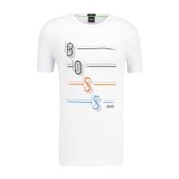 Hugo boss白色圆领短袖T恤男百搭简约纯色夏季透气舒适休闲必备