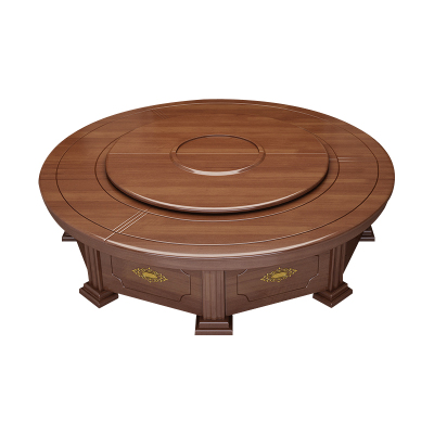 臻远 ZY5110207 电动餐桌餐厅大圆桌转盘餐桌椅组合 3米圆桌 16把餐椅