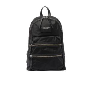 MARC JACOBS包包女包 24新款流行百搭徽标双肩包 拉链可调节肩带休闲手提背包 黑色