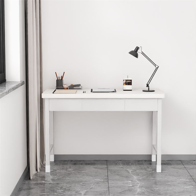 富路达钢制士兵学习桌士官写字桌电脑桌内务办公桌宿舍干部三抽桌