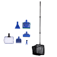 鱼缸水族箱刮刀鱼捞刷子6合1清洁工具长柄玻璃擦鱼缸刷玻璃擦清洗