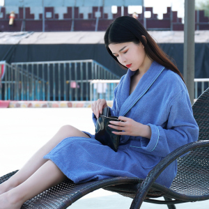 京城派 浴袍男女 长款睡袍纯侣浴袍毛巾料五星级酒店情侣吸水速干毛巾料浴衣