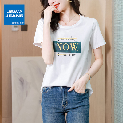 真维斯旗下jsw冰丝短袖t恤女夏季新款韩版清爽透气夏装女装上衣潮