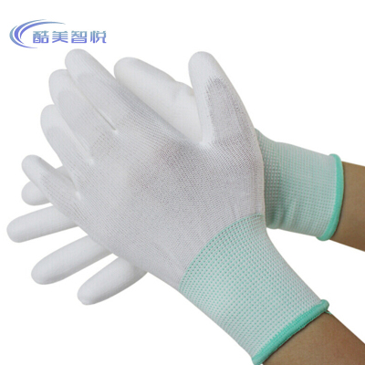 酷美智悦 PU涂掌手套白色L码尼龙 KM-FH292 双