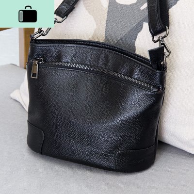 水桶包女2020新款潮皮韩版单肩斜挎包女小包简约百搭牛皮手提包NEW LAKE女斜挎包