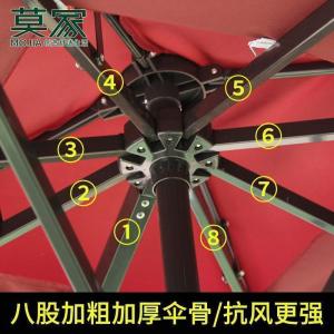 家柏饰(CORATED)户外罗马伞遮阳伞庭院伞广告沙滩保安岗亭伞室外大太阳伞3米摆摊