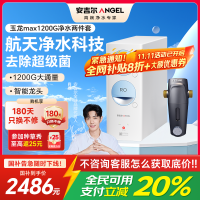 安吉尔净水器家用直饮机 RO反渗透膜净饮机天池玉龙max1200G+J3217前置过滤器