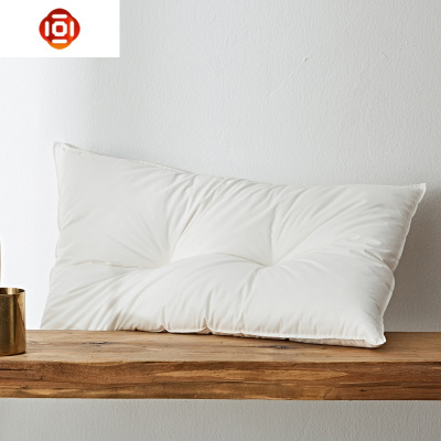 棉羽丝绒枕头单人中低枕五星级酒店枕芯整头双人一对拍2三维工匠柔软护颈中低枕单只装-默认尺寸