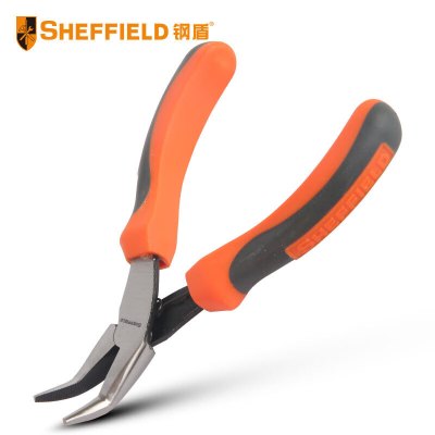 钢盾(SHEFFIELD) S035044 省力型迷你弯嘴钳5.5[家用]