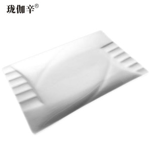 珑伽辛 陶瓷餐具长方盘子 长方钢琴盘 14英寸/个