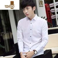 YANXU秋季牛仔衬衫男生长袖衬衣服韩版潮流帅气外套2023新款工装寸衫