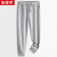 恒源祥卫裤男款束脚2025秋季新款纯色长裤简约休闲运动裤中腰男裤