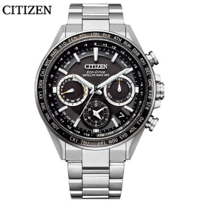 国行西铁城（CITIZEN）手表光动能万年历卫星对时舒博钛表带男士手表CC4015-51E