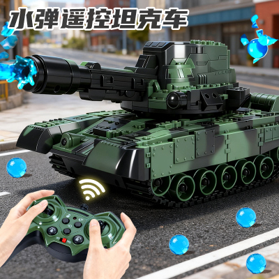 儿童履带式遥控坦克可开炮男孩超大号电动军事玩具车圣诞礼物3750