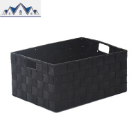 布艺筐尼龙无盖办公室书本整理箱橱柜收纳筐衣物储物篮编织收纳盒 三维工匠