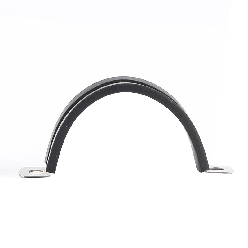 红鲸鱼 U型不锈钢胶条骑马卡 管卡管箍线夹抱箍(双铆40mm)个