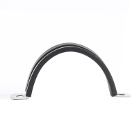 红鲸鱼 U型不锈钢胶条骑马卡 管卡管箍线夹抱箍(双铆40mm)个