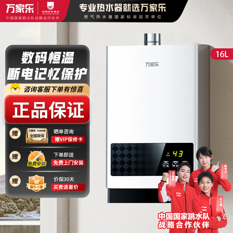 Macro/万家乐 JSQ30-16T1(T)燃气热水器家用管道12T天然气