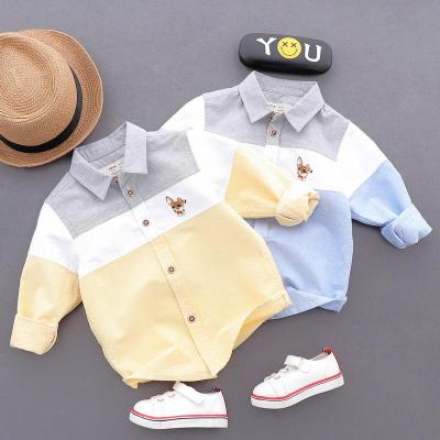 男童衬衫全棉 2018新春款儿童衬衣衬衫条纹 宝宝纯棉长袖衬衫上衣