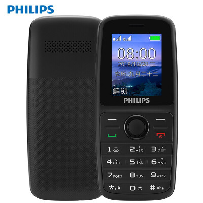 飞利浦(philips)e108 移动联通2g 双卡双待 老人手机 黑色