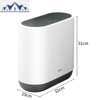 垃圾桶带盖窄款厕所卫生间家用创意垃圾分类桶北欧风少女可爱卧室 三维工匠