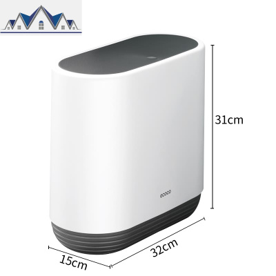 垃圾桶带盖窄款厕所卫生间家用创意垃圾分类桶北欧风少女可爱卧室 三维工匠