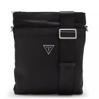 GUESS人造革商务百搭男士黑色单肩斜挎包