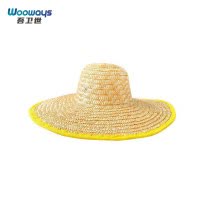 吾卫世 草帽 平顶款 45cm 包边 /顶