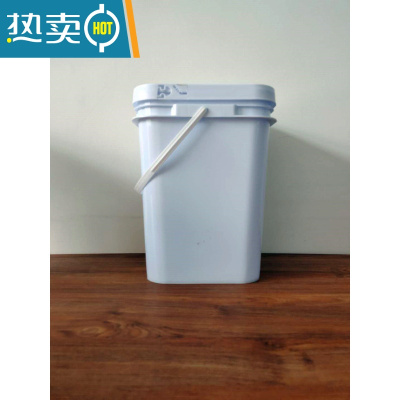 敬平正方形塑料包装家用水桶涂料乳胶漆狗粮桶胶水桶带盖加厚 20升20公斤正方形白色有盖