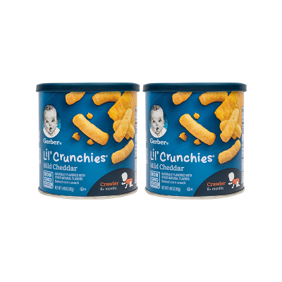 2件装|嘉宝（Gerber）奶酪口味泡芙条3段42g/桶装宝宝零食点心原装进口8个月以上