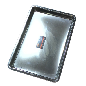 大不锈钢无孔方盘食堂备菜盘特大托盘商用酒店餐具不锈钢蒸饭盘 不锈钢无孔方盘600*400*48mm