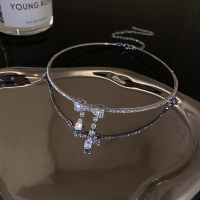 闪钻蝴蝶choker发箍项链两戴女款轻奢小众设计高级感项圈颈链配饰送女朋友老婆情人节七夕生日礼物