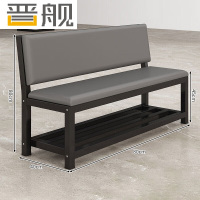 晋舰长条凳软包沙发换鞋凳等候靠背休息区长条椅子80*45*80cm双层