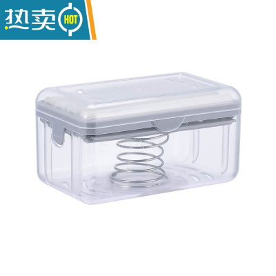 敬平免搓洗手搓香皂盒多功能抖音同款带沥水收纳滚轮式自动起泡肥皂盒 轻奢灰2个