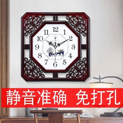 铭侣挂钟客厅新中式客厅静音钟表古典创意时钟个性家用卧室石英钟中国风