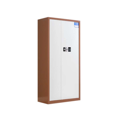 风雷动保密柜财务档案柜文件柜办公室资料储物柜保险柜电子密码国保锁通体咖框白门-国保密码锁