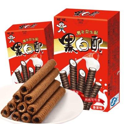 旺旺饼干黑白配香草味60g(早餐办公小食)