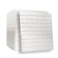 美帮汇10张加厚墙纸自粘3d立体墙贴卧室温馨装饰背景墙砖纹壁纸防水贴纸