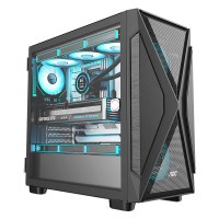 AOC机箱CG421B黑色电竞游戏台式电脑主机箱支持ATX主板/兼容360水冷/10风扇位/支持5080
